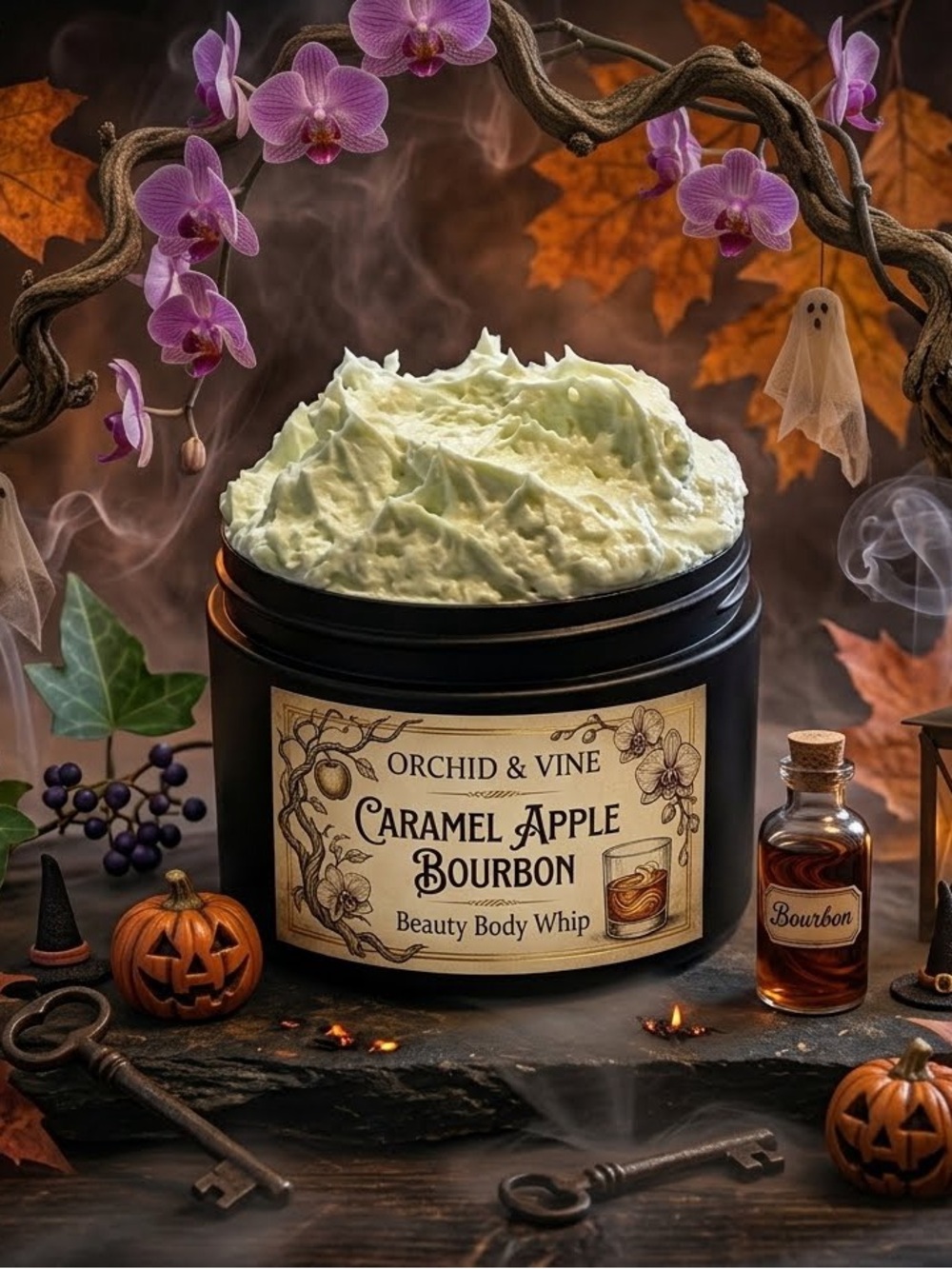 Orchid & Vine Caramel Apple Bourbon Body Whip Tallow Skin Nutrition
